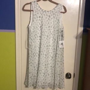 Gray and white dress